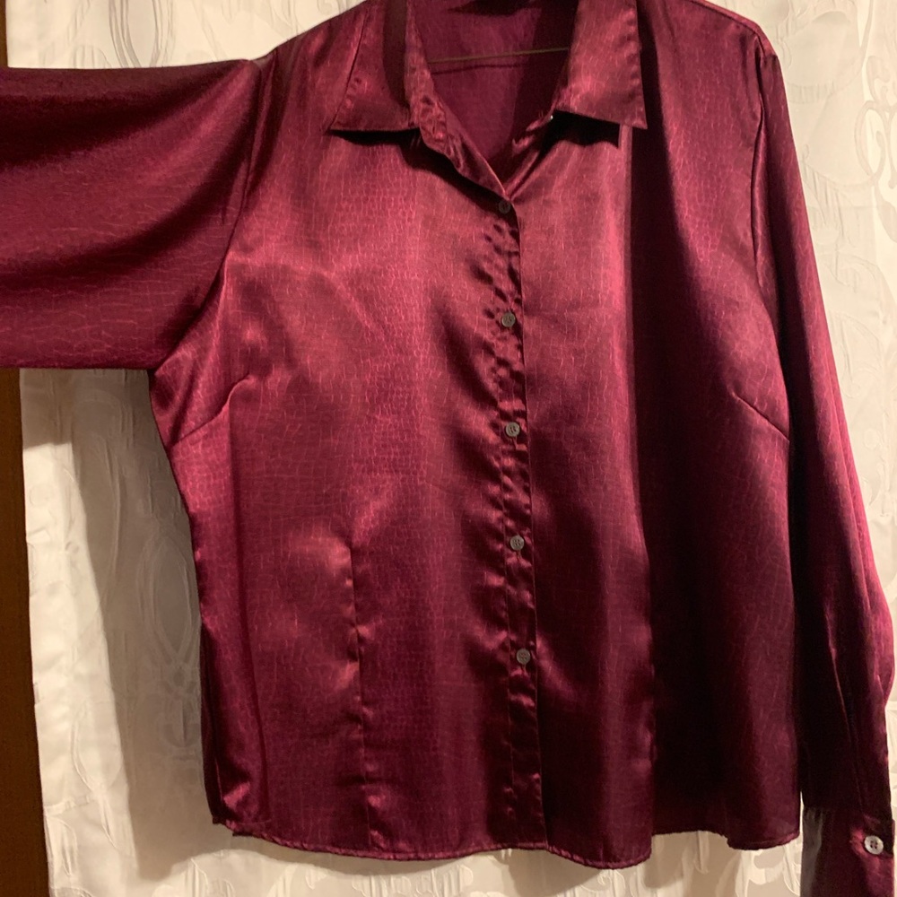 Elegant deep Burgundy Women's blouse